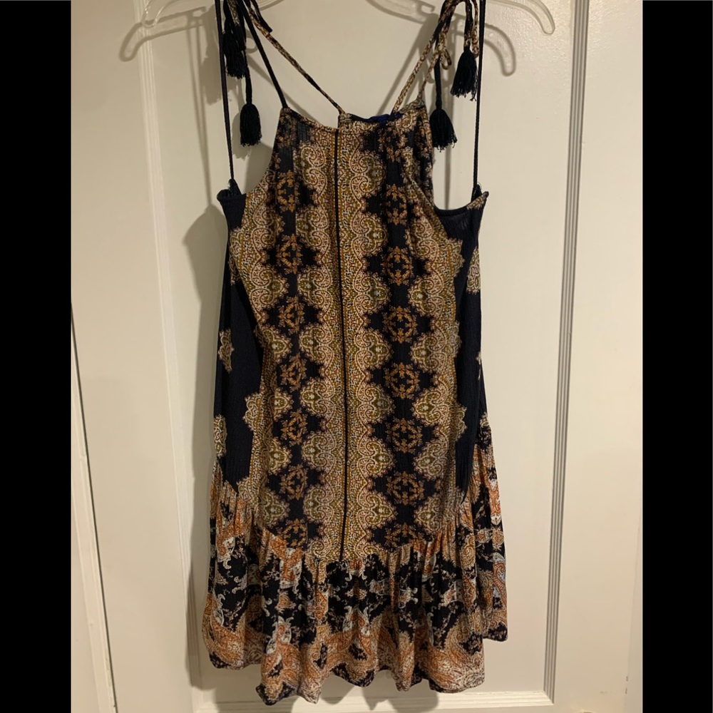 Navy design dress